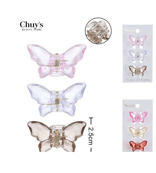 Mini Ganchetas de Mariposas