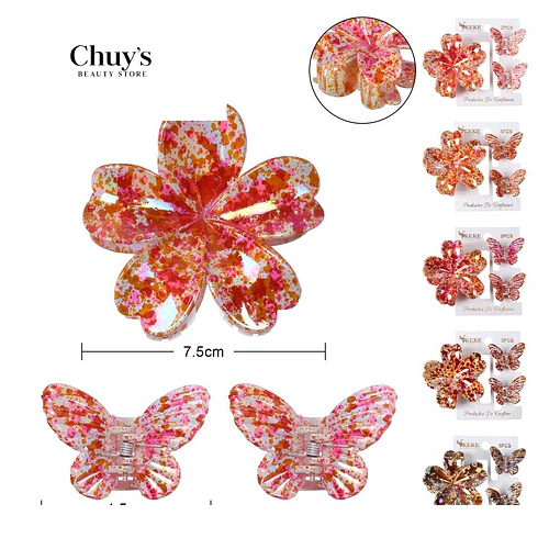 Gancheras Grandes Coloridas - Chuys Beautys | Chuy's Beautys