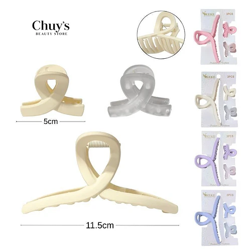 Set de 3 Ganchetas - Chuys Beautys | Chuy's Beautys