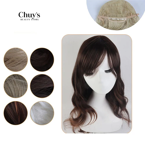 Peluca ondulada larga con flequillo - Chuys Beautys | Chuy's Beautys