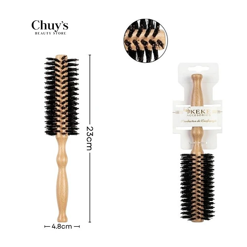Cepillo redondo de madera 4*23cm - Chuys Beautys | Chuy's Beautys