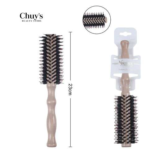 Cepillo redondo de madera 23 cm - Chuys Beautys | Chuy's Beautys