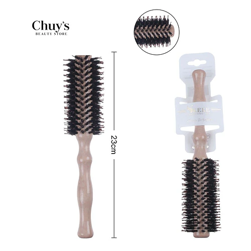 Cepillo redondo de madera 23cm - Chuys Beautys | Chuy's Beautys