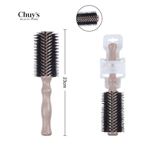Cepillo Redondo de Madera 23cm - Chuys Beautys | Chuy's Beautys