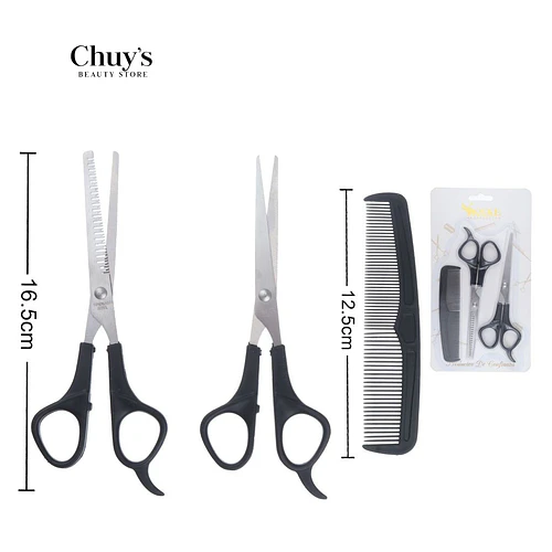Set de Tijeras y Peine 3Pcs - Chuys Beautys | Chuy's Beautys