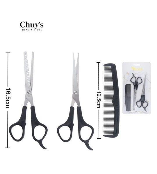 Set de Tijeras y Peine 3Pcs