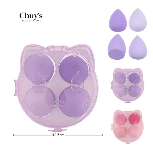 Esponjas de Maquillaje 4 Pcs 12.5*7cm - Chuys Beautys | Chuy's Beautys