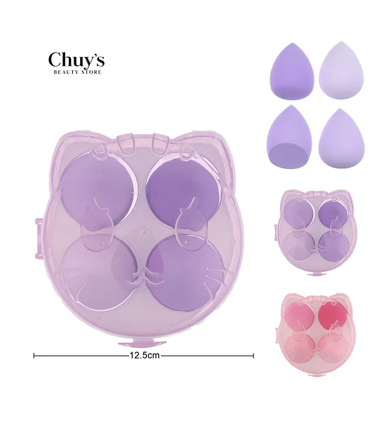 Esponjas de Maquillaje 4 Pcs 12.5*7cm