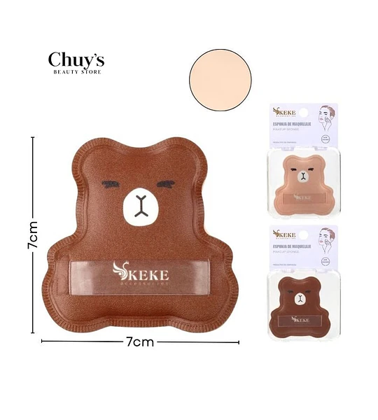 Esponja Facial Forma Oso