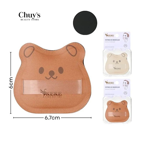 Esponja de Maquillaje con Forma de Oso - Chuys Beautys | Chuy's Beautys