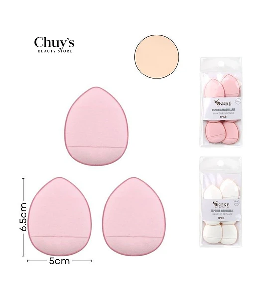 Set de Mini Esponjas de Maquillaje 6Pcs