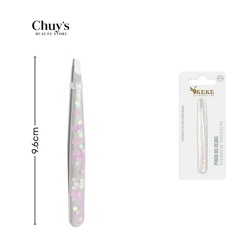 Pinzas para cejas acero inoxidable 96*9mm - Chuys Beautys | Chuy's Beautys