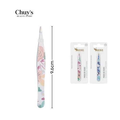 Pinza de cejas acero inoxidable 96*10mm - Chuys Beautys | Chuy's Beautys