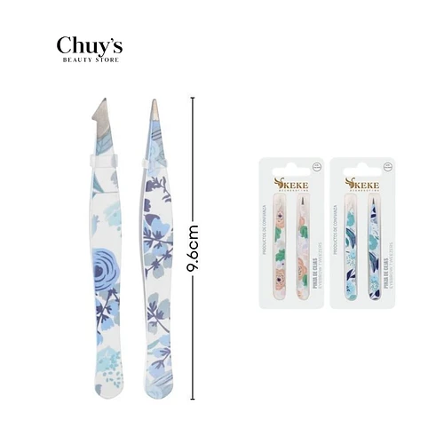 Pinza de cejas acero inoxidable 2 piezas - Chuys Beautys | Chuy's Beautys