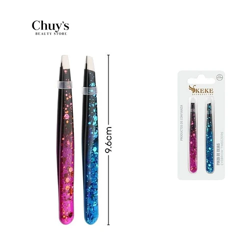 Set de pinza acero inoxidable 2 piezas - Chuys Beautys | Chuy's Beautys
