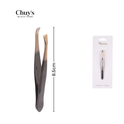 Pinzas para cejas acero inoxidable 8,8cm - Chuys Beautys | Chuy's Beautys