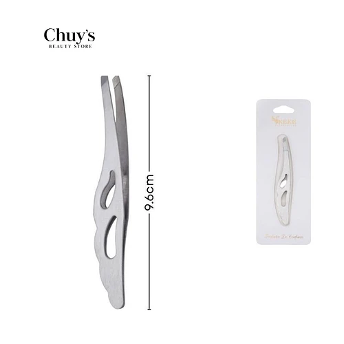 Pinzas para cejas acero inoxidable 9,6cm - Chuys Beautys | Chuy's Beautys