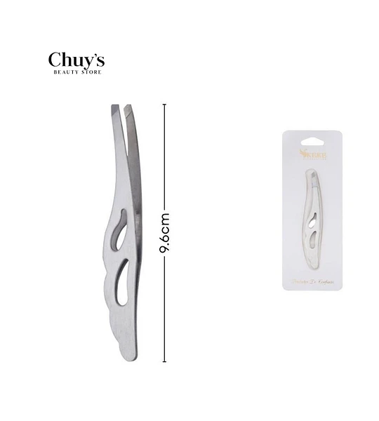 Pinzas para cejas acero inoxidable 9,6cm