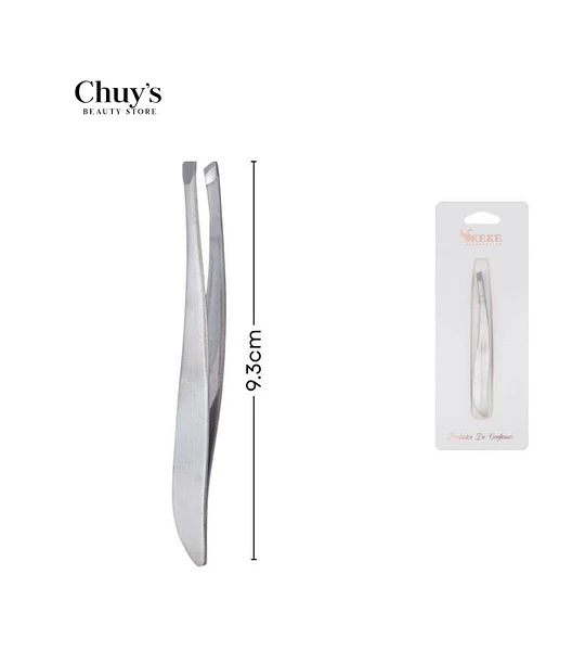 Pinzas para cejas acero inoxidable 9,3cm