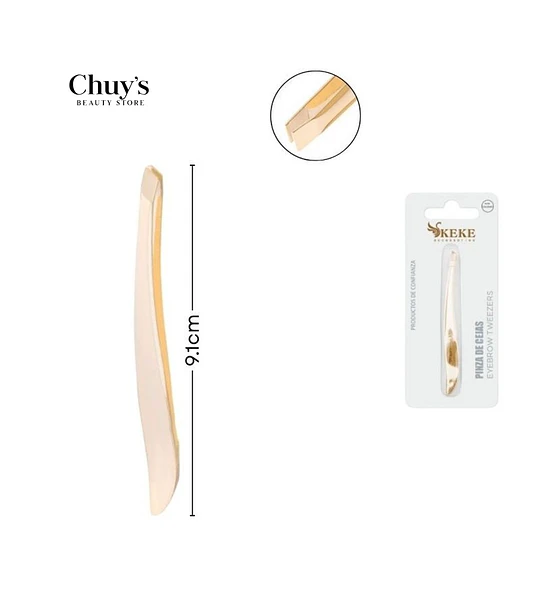 Pinzas para cejas doradas
