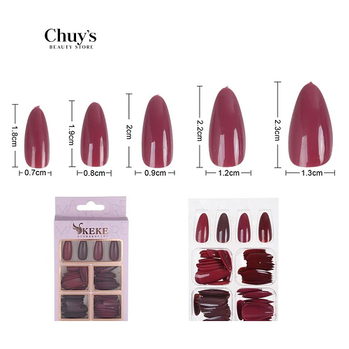 Unas Unicolor 96 Pcs - Chuys Beautys | Chuy's Beautys