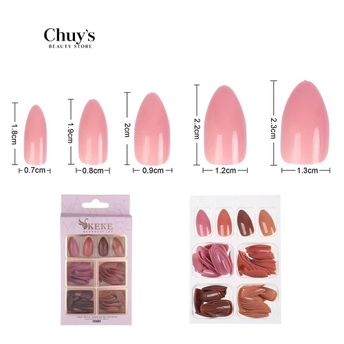 Unas Unicolor 96 Pcs - Chuys Beautys | Chuy's Beautys