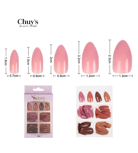 Unas Unicolor 96 Pcs