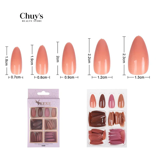 Unas Unicolor 96 Pcs - Chuys Beautys | Chuy's Beautys