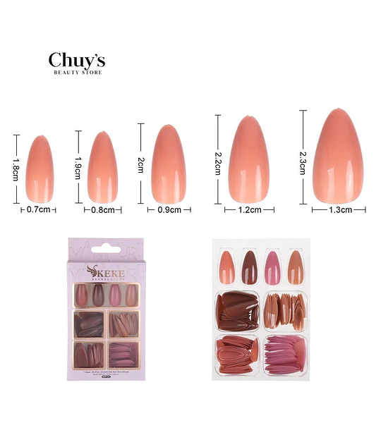 Unas Unicolor 96 Pcs