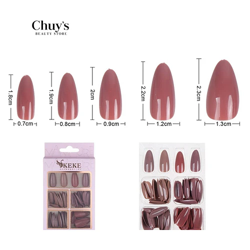 Unas Unicolor 96 Pcs - Chuys Beautys | Chuy's Beautys