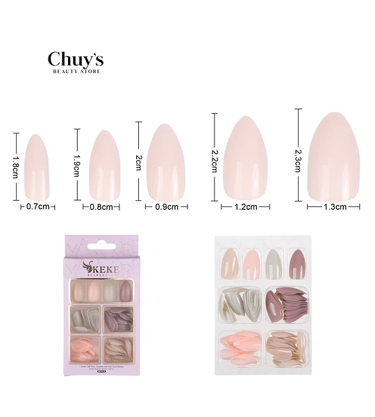 Unas Unicolor 96 Pcs
