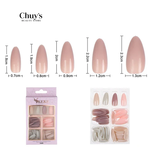 Unas Unicolor 96pcs - Chuys Beautys | Chuy's Beautys