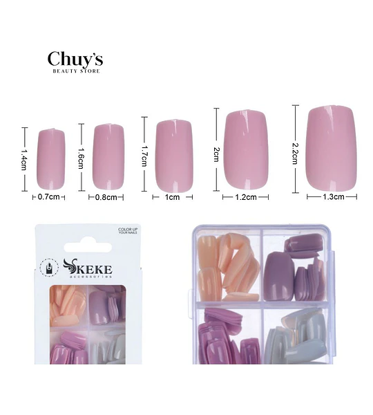 Unas Tips Colores 96 Pcs