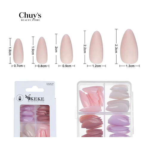 UNAS TIPS COLORES 96PCS 7*7.5*1.8CM - Chuys Beautys | Chuy's Beautys