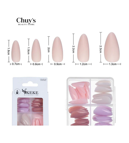 UNAS TIPS COLORES 96PCS 7*7.5*1.8CM
