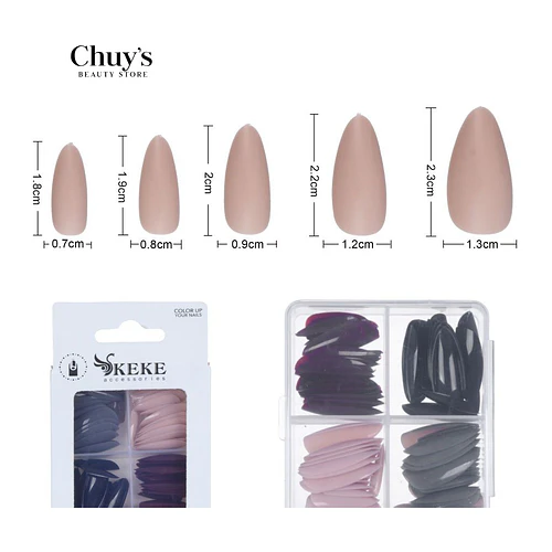 UNAS TIPS COLORES 96PCS - Chuys Beautys | Chuy's Beautys