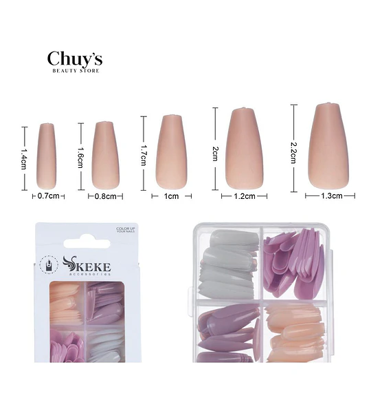 Unas Tips Colores 96 Pcs