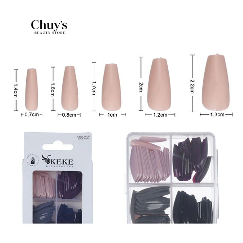 UNAS TIPS COLORES 96PCS - Chuys Beautys | Chuy's Beautys