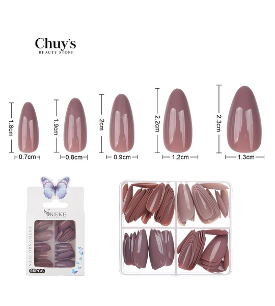 Unas con Diseños 60 Pcs