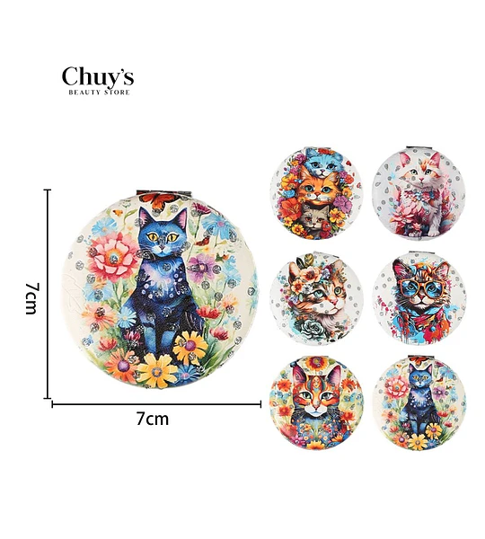 Espejos para cartera estampados