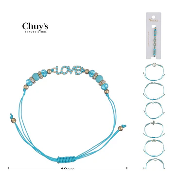 Pulsera Artesanal LOVE Turquesa - Chuys Beautys | Chuy's Beautys Store