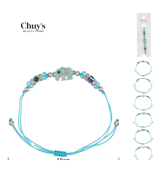Pulsera artesanal con mano de Fátima