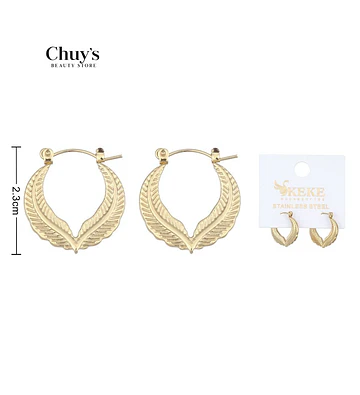 Pendientes Acero Inoxidables 2-3cm - Chuys Beautys | Chuy's Beautys Store