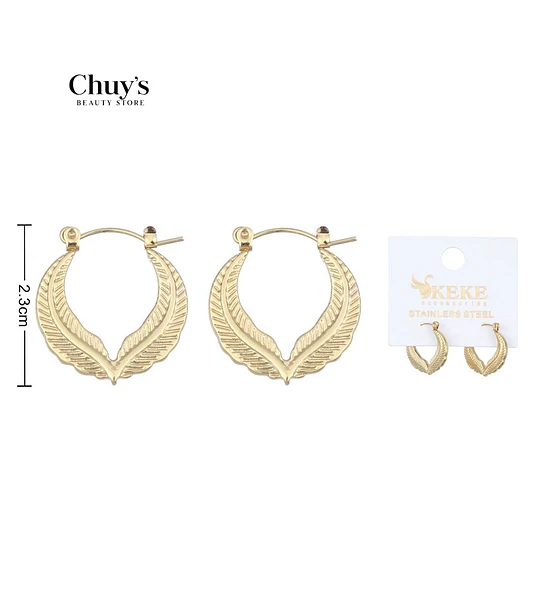 Pendientes Acero Inoxidables 2-3cm
