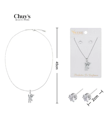 Collar con Pendientes Aleación Acero Inoxidable y Circonita - Chuys Beautys | Chuy's Beautys Store