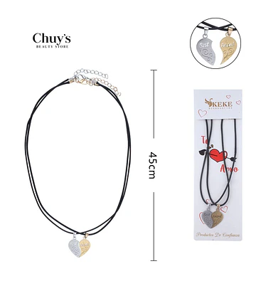 Collar Parejas Acero Inoxidable y Cordón - Chuys Beautys | Chuy's Beautys Store