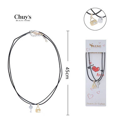 Collar Parejas Acero Inoxidable y Cordón - Chuys Beautys | Chuy's Beautys Store