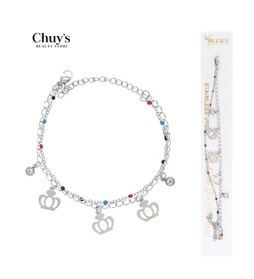 Pulsera de acero inoxidable con charms - Chuys Beautys | Chuy's Beautys Store