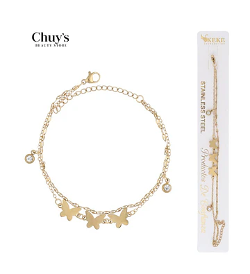 Pulsera de acero inoxidable con dijes - Chuys Beautys | Chuy's Beautys Store