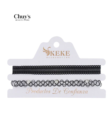 Choker Negro con Detalles Brillantes - Chuys Beautys | Chuy's Beautys Store